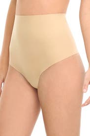 Nude High-Waist Control Thong