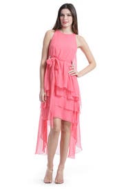 Coral Waterfall Dress