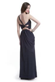 In the Navy Gown 