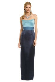 Blue Qui Contrast Gown