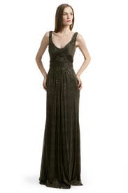 Metallic Twisted Gown 