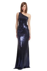 Navy Sequin Sultry Gown 