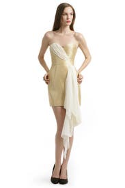 Mikade Gold Sash Dress 