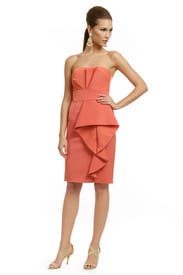 Orange Couture Wave Dress 
