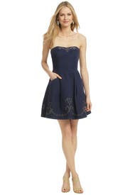 Navy Bernadette Wave Dress