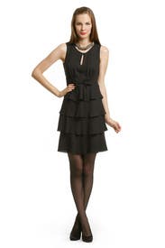 Black Bow Tiered Dress