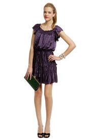 Purple Pleat Plaza Dress 