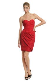 Candy Apple Jacquard Dress