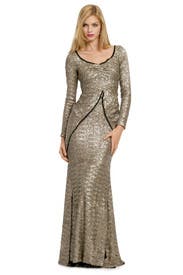 Sequin Sand Ripple Gown 
