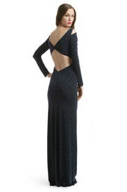 Studded Jersey Cutout Gown