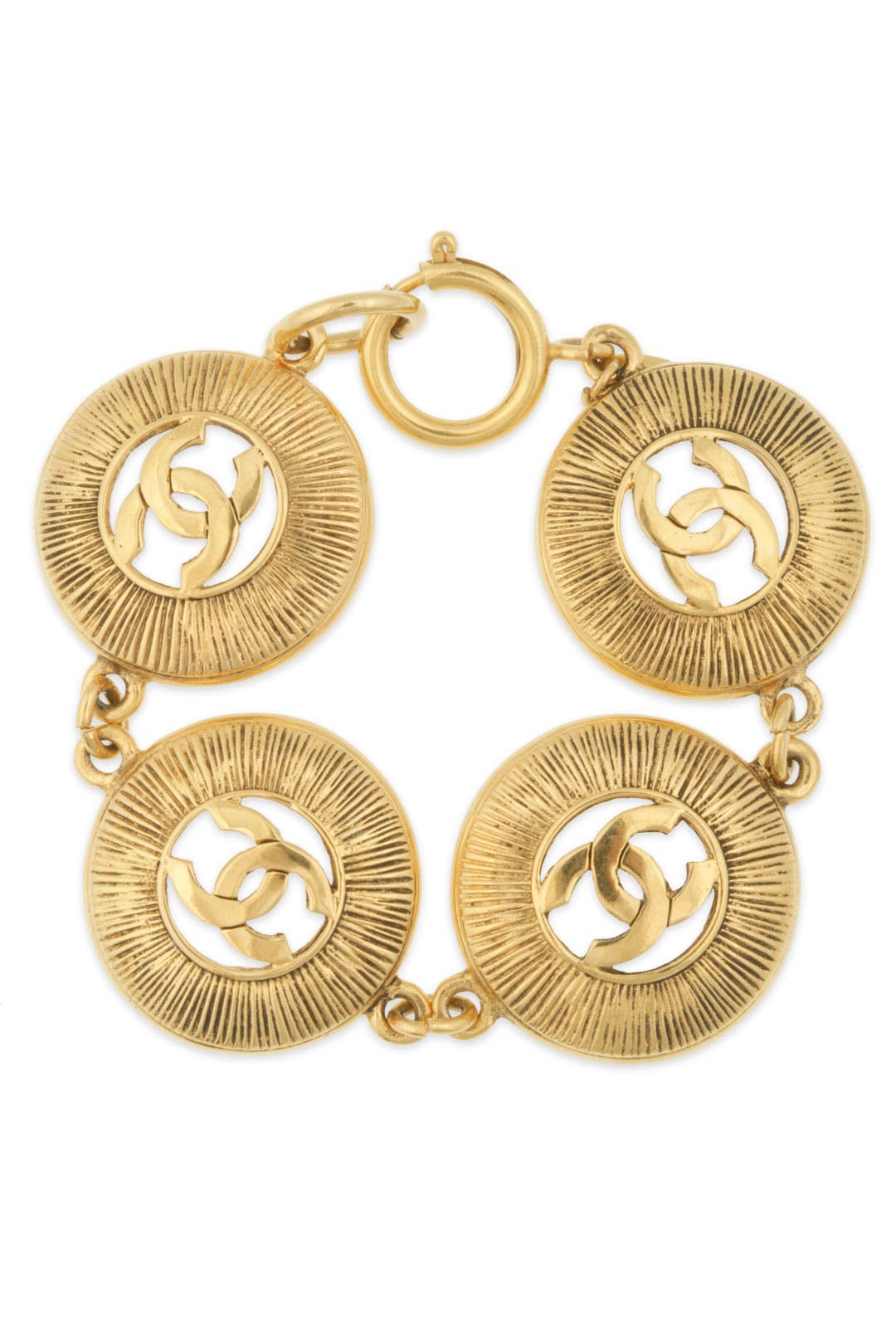 Vintage Chanel Antiqued CC Bracelet by WGACA Vintage