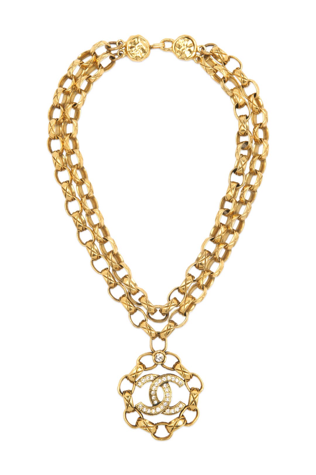 Vintage Chanel CC Double Choker by WGACA Vintage