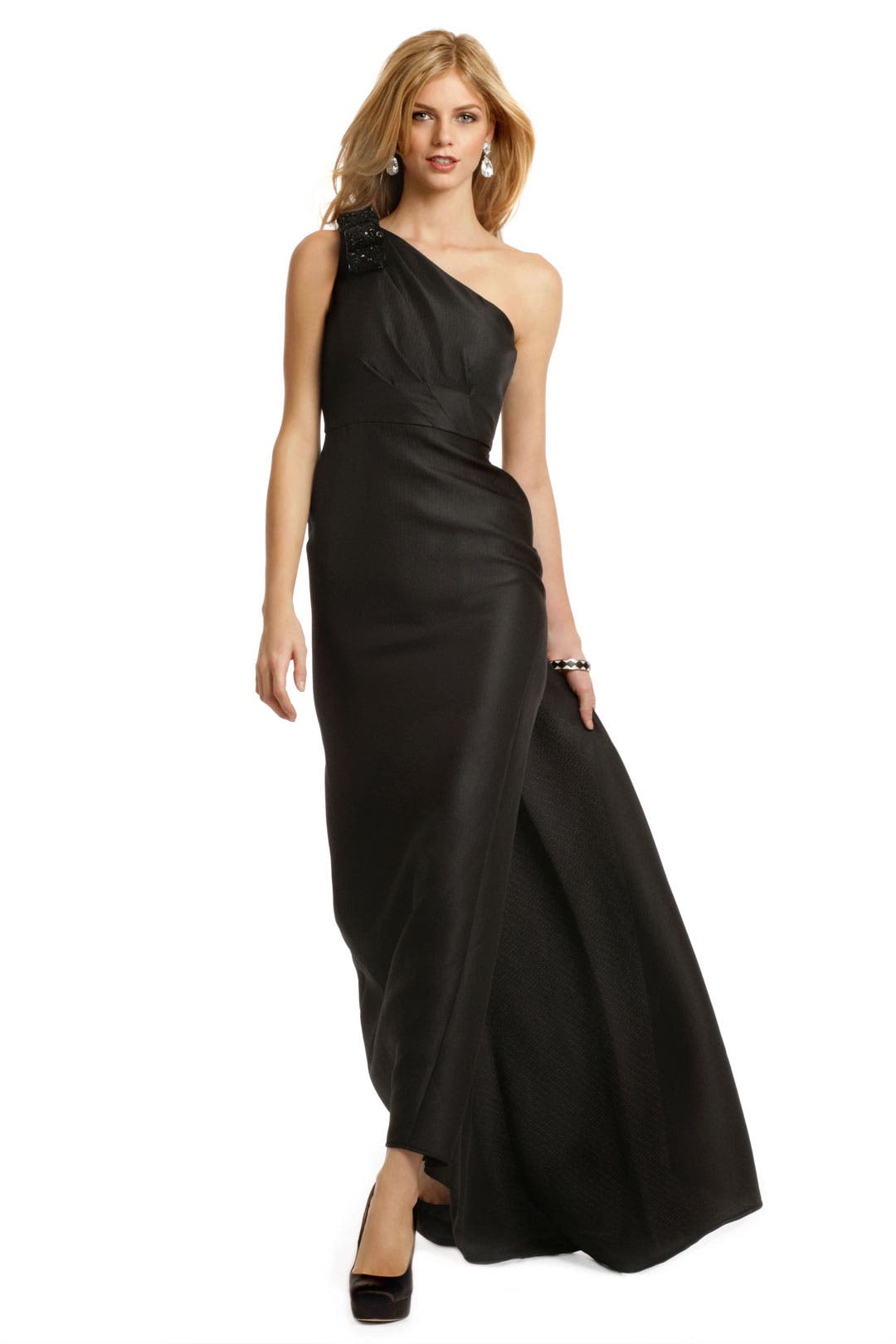 Beaded Bow Power Gown by Carmen Marc Valvo