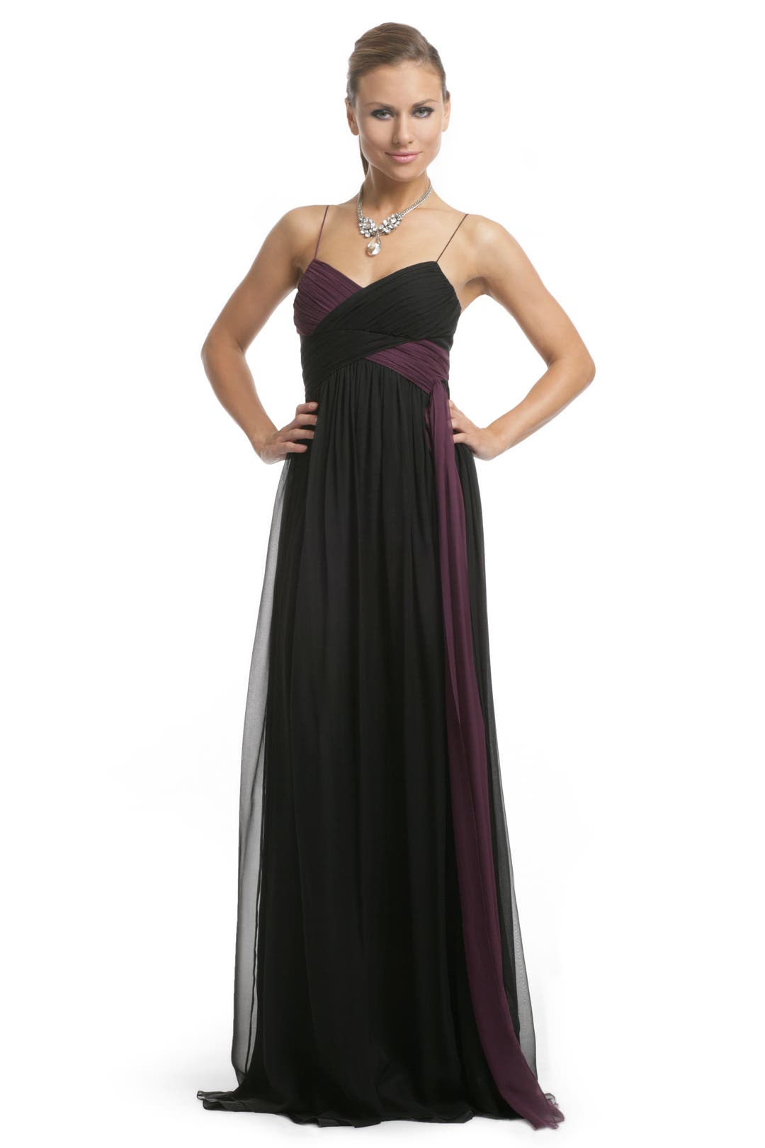 Bicolor Twist Gown by Robert Rodriguez Black Label