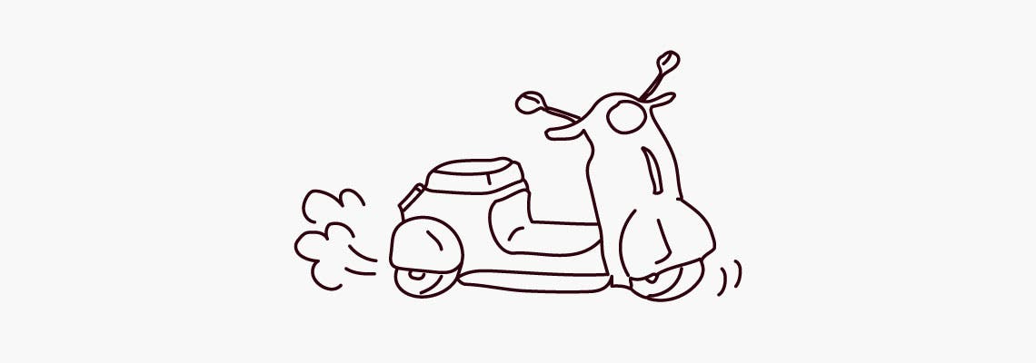 illustration of scooter